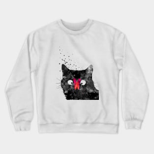 Cat and butterfly Crewneck Sweatshirt